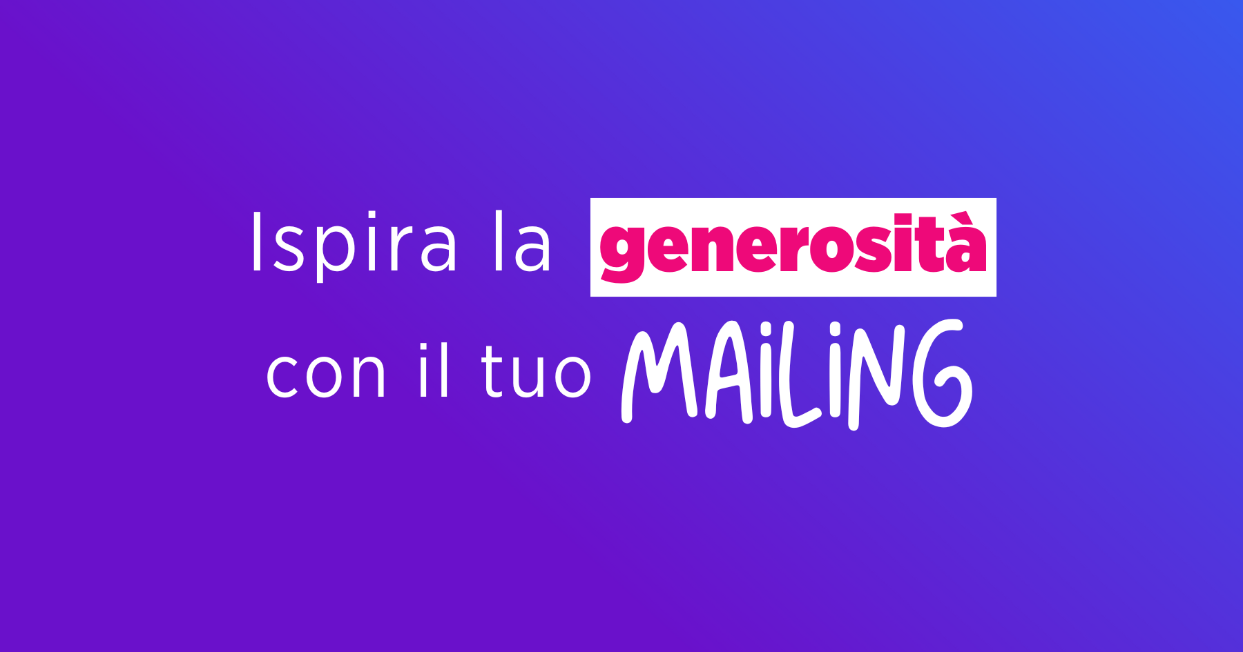 mailing e generosità